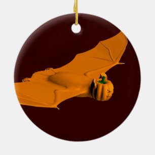 Merkwürdiges Halloween-Bat Keramikornament