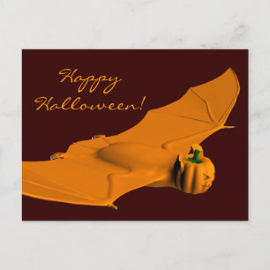 Merkwürdiges Halloween-Bat Postkarte
