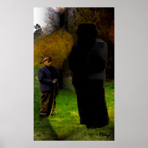 merkwürdiges Treffen im Holz Poster