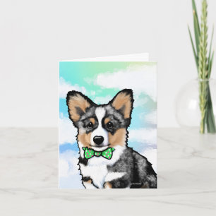 Merle Corgi KiniArt™ Note Card Einladung