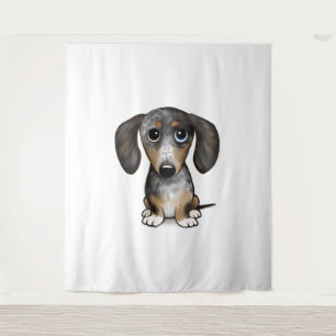 Merle Dapple Dackel Niedliche Dackel Dog Wandteppich