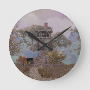 Merles Baumhaus Runde Wanduhr