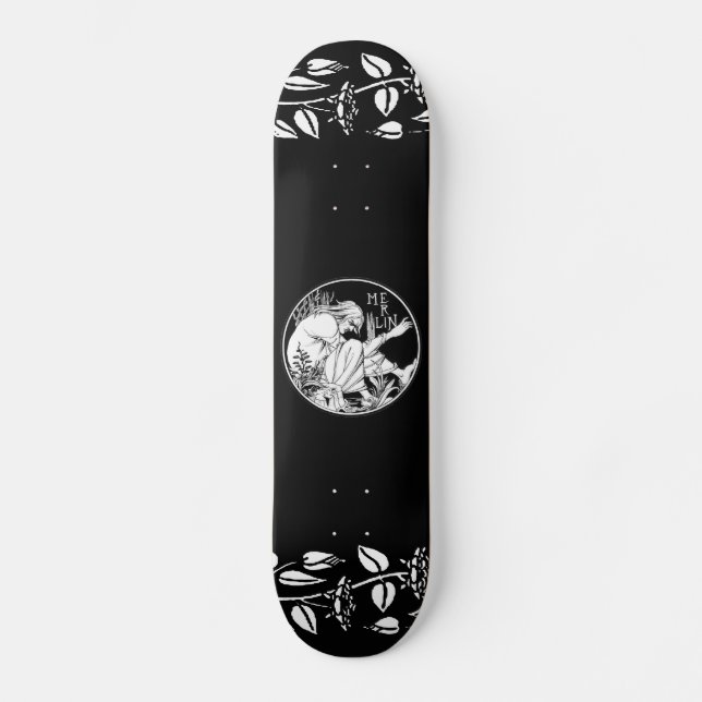 Merlin Art Nouveau Fantasy Skateboard (Vorderseite)