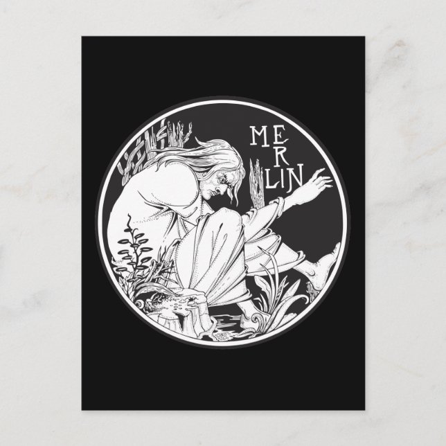 Merlin Aubrey Beardsley Postkarte (Vorderseite)