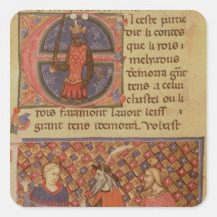 MERLIN, das Arthur tutoring ist Quadratischer Aufkleber