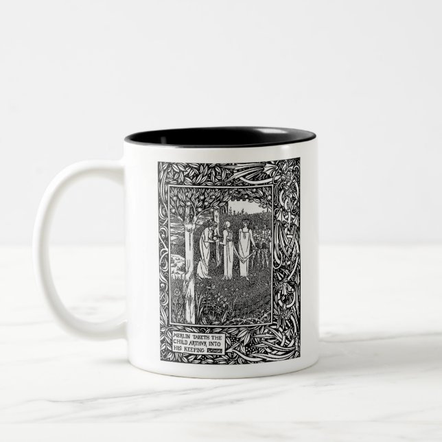 MERLIN, durch Aubrey Beardsley - HD Zweifarbige Tasse (Links)