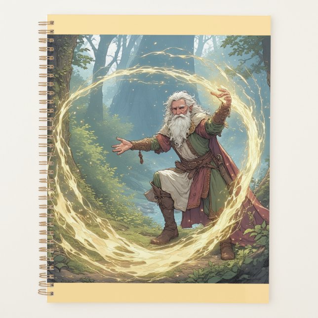 Merlin the Magician in the Forest Planner Planer (Vorderseite)