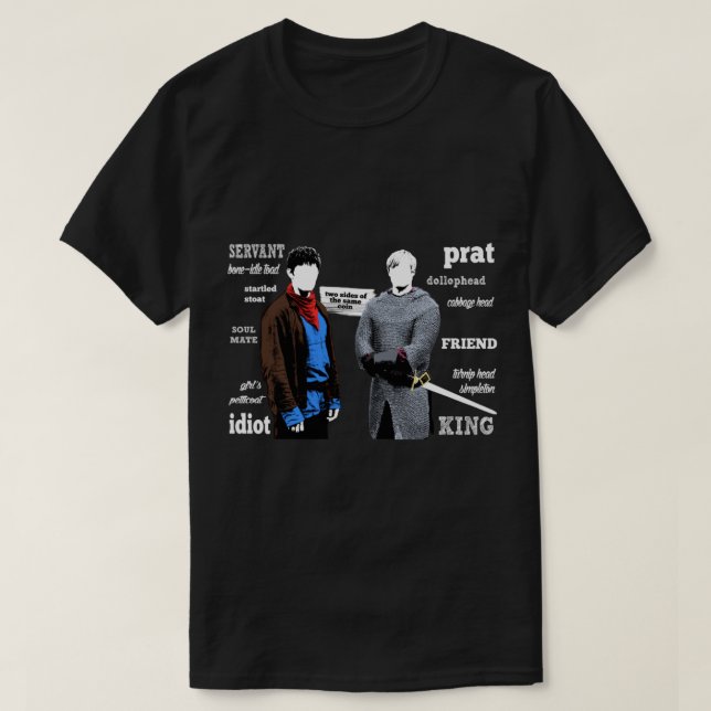 Merlin und Arthur Titles T-Shirt (Design vorne)