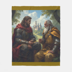 Merlin und König Artus bei Camelot Fleece-Decke Fleecedecke