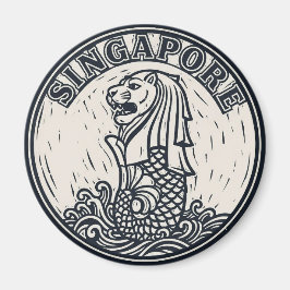 Merlion Singapur Magnet
