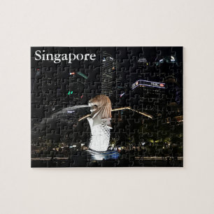 Merlion & Singapur Skyline #1-2 Jigsaw Puzzle