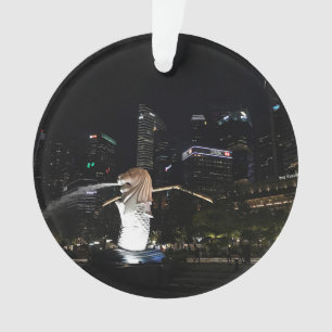 Merlion & Singapur Skyline #1 Ornament
