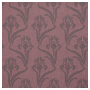 Merlot Art Nouveau Iris Stoff