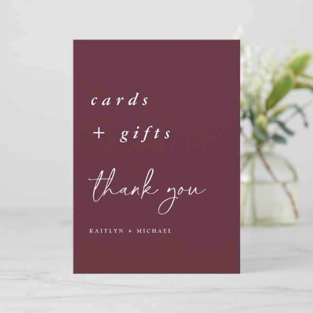 Merlot Cartes de Mariage & Cadeaux Signal 5x7 (Debout devant)