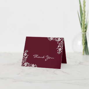 Merlot Floral Cartes de remerciements