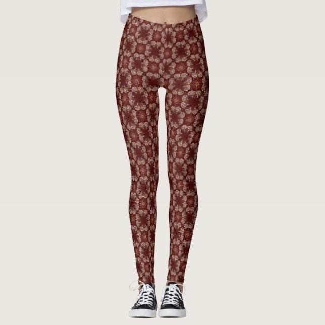 Merlot medallion Leggings (Vorderseite)