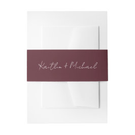 Merlot Modern Wedwriting Einladungsbanderole