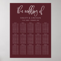 Merlot Moderne Minimalistische Hochzeitskarte