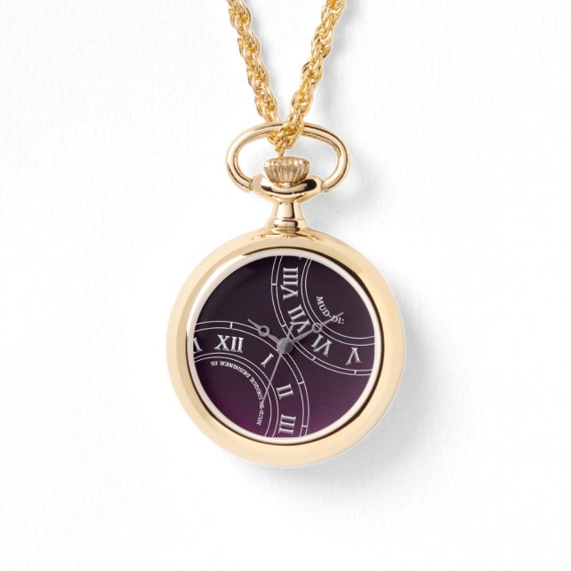 Merlot Shadow RN Necklace Watch Armbanduhr (Vorderseite)