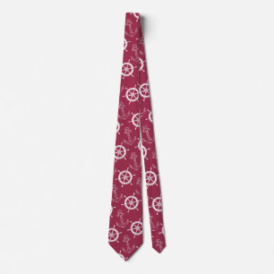 Merlot und White Nautical Krawatte