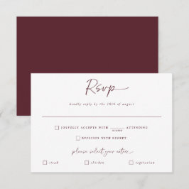 Merlot Wedding Modern Handwriting Antwort