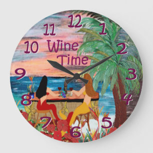 mermade Wein-Bar-Wanduhr Große Wanduhr