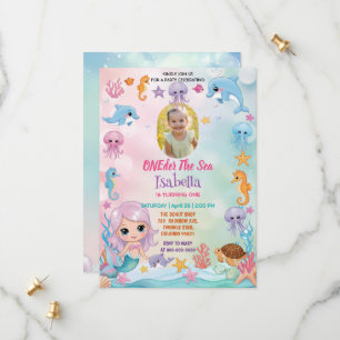 Mermaid 1. Foto Oneder Ocean Geburtstag Save The Date