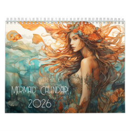 Mermaid 2025 Monatskalender Kalender