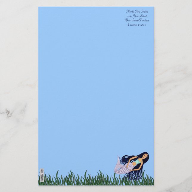 Mermaid 2 briefpapier (Vorderseite)