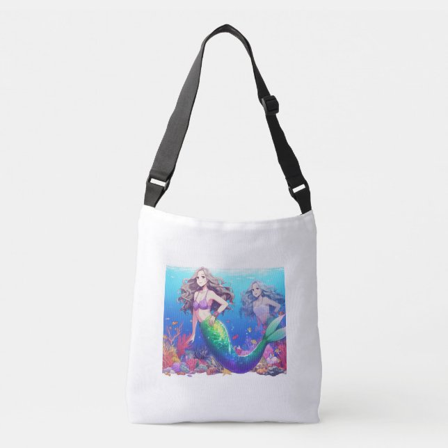 Mermaid 2 tragetaschen mit langen trägern (Vorderseite)