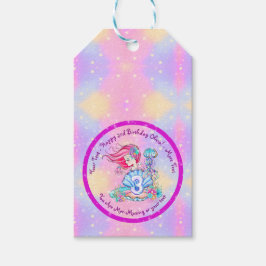 Mermaid 3. Geburtstag Ändern Text anpassen Geschenkanhänger