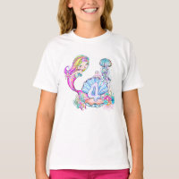 Mermaid 4. Geburtstag T - Shirt