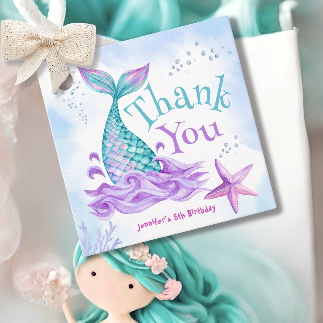 Mermaid 5. Geburtstag Tauchen in fünf Geschenkanhänger (Von Creator hochgeladen)