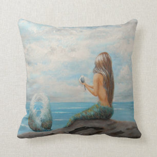 Mermaid Akzent Wurfkissen, Strandhaus-Dekoration Kissen