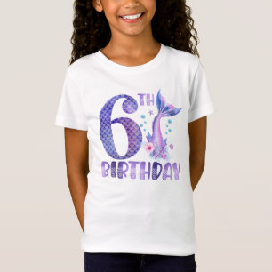 Mermaid Anniversaire 6e anniversaire T-shirt