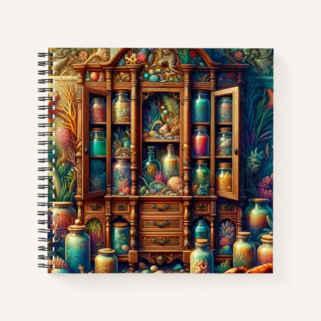 Mermaid Apothecary – Enchanted Ocean Cabinet Notizbuch (Vorderseite)