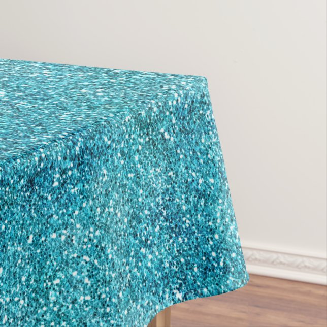 Mermaid Aqua Glitz Glitzer  Tischdecke (Beispiel)