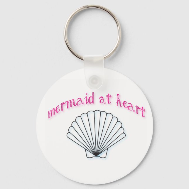 Mermaid at Heart Keychain Schlüsselanhänger (Vorderseite)