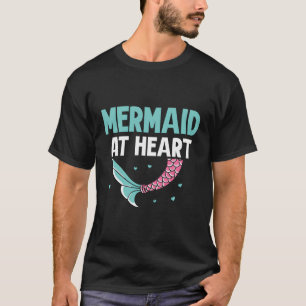 Mermaid at Heart Kids Girl Mermaids Niedlich T-Shirt