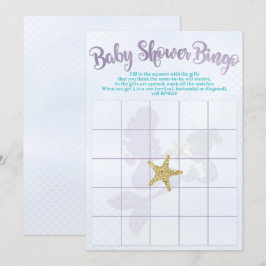 Mermaid Baby Dusche Bingo Cards Einladung