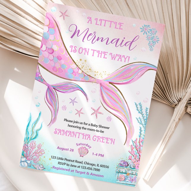 Mermaid Baby Dusche Einladung (Von Creator hochgeladen)