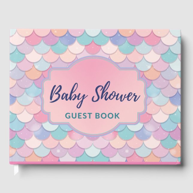 Mermaid Baby Dusche Gästebuch (Vorderseite)
