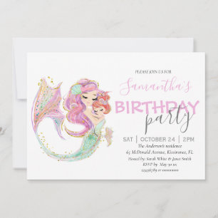 Mermaid Baby Dusche Sweet Little Mermaid Ankündigung