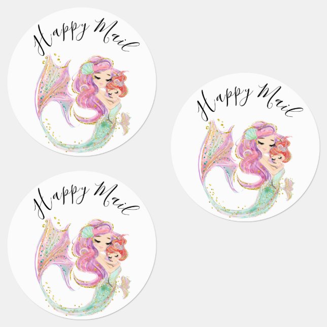 Mermaid Baby Dusche Sweet Little Mermaid Etiketten (Gruppe)