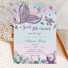Mermaid Baby Dusche unter dem Sea Baby Girl Einladung