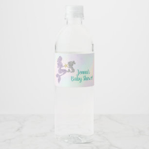 Mermaid Baby Dusche Wasser Flasche Wrappers