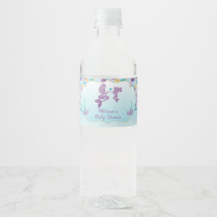 Mermaid Baby Dusche Wasserflaschen Etiketten