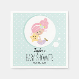 Mermaid Baby Duschpapier Napkins Light Skin Tone Serviette