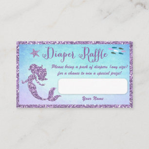 Mermaid Baby Showdiaper Raffle Tickets Begleitkarte