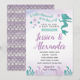 Mermaid Baby Shower Einladung